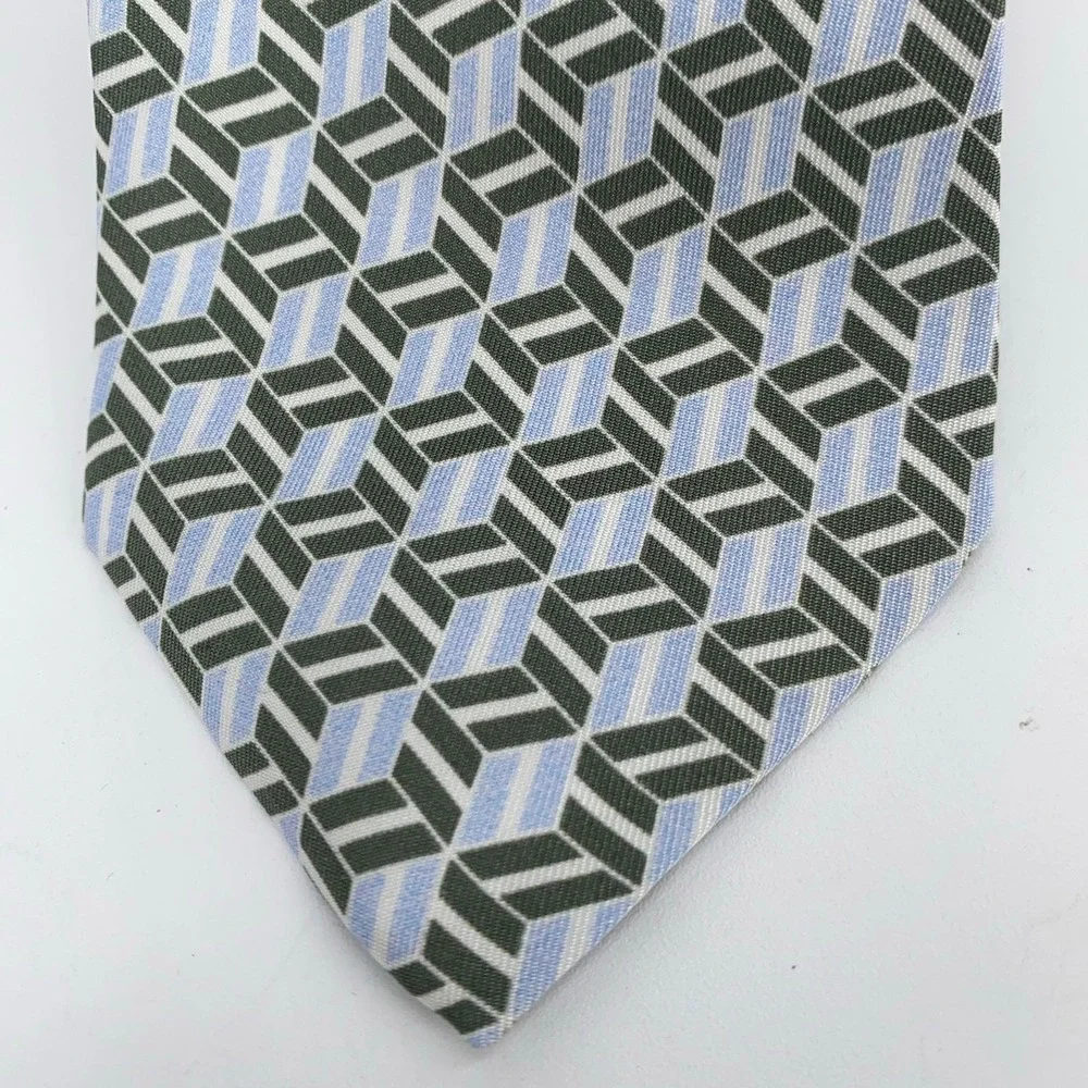 Eton Tie Mens One Size Multi Patterned Silk Classic‎ Luxury Necktie Italy Made